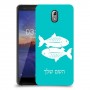 דגים כיסוי מגן קשיח בעיצוב אישי עם השם שלך ל Nokia 3.1 יחידה אחת סקרין מובייל