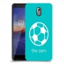 כדורגל - כדור כיסוי מגן קשיח בעיצוב אישי עם השם שלך ל Nokia 3.1 יחידה אחת סקרין מובייל