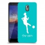 כדורגל - אישה כיסוי מגן קשיח בעיצוב אישי עם השם שלך ל Nokia 3.1 יחידה אחת סקרין מובייל