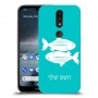 דגים כיסוי מגן קשיח בעיצוב אישי עם השם שלך ל Nokia 4.2 יחידה אחת סקרין מובייל
