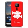 דגים כיסוי מגן קשיח בעיצוב אישי עם השם שלך ל Nokia 5.3 יחידה אחת סקרין מובייל