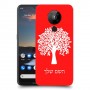 עץ כיסוי מגן קשיח בעיצוב אישי עם השם שלך ל Nokia 5.3 יחידה אחת סקרין מובייל
