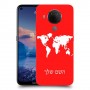 מפת העולם כיסוי מגן קשיח בעיצוב אישי עם השם שלך ל Nokia 5.4 יחידה אחת סקרין מובייל