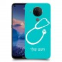 רופא סטטוסקופ כיסוי מגן קשיח בעיצוב אישי עם השם שלך ל Nokia 5.4 יחידה אחת סקרין מובייל