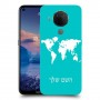 מפת העולם כיסוי מגן קשיח בעיצוב אישי עם השם שלך ל Nokia 5.4 יחידה אחת סקרין מובייל