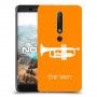 חצוצרה כיסוי מגן קשיח בעיצוב אישי עם השם שלך ל Nokia 6.1 יחידה אחת סקרין מובייל