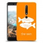דגים כיסוי מגן קשיח בעיצוב אישי עם השם שלך ל Nokia 6.1 יחידה אחת סקרין מובייל