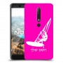 גלישת מפרש כיסוי מגן קשיח בעיצוב אישי עם השם שלך ל Nokia 6.1 יחידה אחת סקרין מובייל