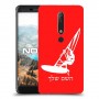 גלישת מפרש כיסוי מגן קשיח בעיצוב אישי עם השם שלך ל Nokia 6.1 יחידה אחת סקרין מובייל