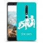 תאומים כיסוי מגן קשיח בעיצוב אישי עם השם שלך ל Nokia 6.1 יחידה אחת סקרין מובייל