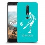 שחקן כדורגל כיסוי מגן קשיח בעיצוב אישי עם השם שלך ל Nokia 6.1 יחידה אחת סקרין מובייל