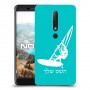 גלישת מפרש כיסוי מגן קשיח בעיצוב אישי עם השם שלך ל Nokia 6.1 יחידה אחת סקרין מובייל