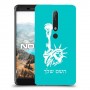 פסל החירות כיסוי מגן קשיח בעיצוב אישי עם השם שלך ל Nokia 6.1 יחידה אחת סקרין מובייל