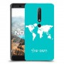 מפת העולם כיסוי מגן קשיח בעיצוב אישי עם השם שלך ל Nokia 6.1 יחידה אחת סקרין מובייל