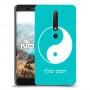 סמל יינג יאנג - סין כיסוי מגן קשיח בעיצוב אישי עם השם שלך ל Nokia 6.1 יחידה אחת סקרין מובייל