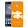 דגים כיסוי מגן קשיח בעיצוב אישי עם השם שלך ל Nokia 6 יחידה אחת סקרין מובייל