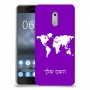 מפת העולם כיסוי מגן קשיח בעיצוב אישי עם השם שלך ל Nokia 6 יחידה אחת סקרין מובייל