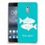 דגים כיסוי מגן קשיח בעיצוב אישי עם השם שלך ל Nokia 6 יחידה אחת סקרין מובייל