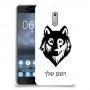 זאב כיסוי מגן קשיח בעיצוב אישי עם השם שלך ל Nokia 6 יחידה אחת סקרין מובייל