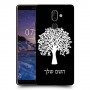 עץ כיסוי מגן קשיח בעיצוב אישי עם השם שלך ל Nokia 7 plus יחידה אחת סקרין מובייל