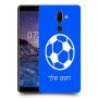 כדורגל - כדור כיסוי מגן קשיח בעיצוב אישי עם השם שלך ל Nokia 7 plus יחידה אחת סקרין מובייל