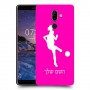 כדורגל - אישה כיסוי מגן קשיח בעיצוב אישי עם השם שלך ל Nokia 7 plus יחידה אחת סקרין מובייל