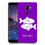 דגים כיסוי מגן קשיח בעיצוב אישי עם השם שלך ל Nokia 7 plus יחידה אחת סקרין מובייל
