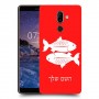 דגים כיסוי מגן קשיח בעיצוב אישי עם השם שלך ל Nokia 7 plus יחידה אחת סקרין מובייל