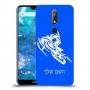 אופנוע שלג כיסוי מגן קשיח בעיצוב אישי עם השם שלך ל Nokia 7.1 יחידה אחת סקרין מובייל