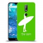 גלישה כיסוי מגן קשיח בעיצוב אישי עם השם שלך ל Nokia 7.1 יחידה אחת סקרין מובייל