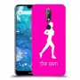 ג'וגלין - אישה כיסוי מגן קשיח בעיצוב אישי עם השם שלך ל Nokia 7.1 יחידה אחת סקרין מובייל