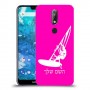 גלישת מפרש כיסוי מגן קשיח בעיצוב אישי עם השם שלך ל Nokia 7.1 יחידה אחת סקרין מובייל