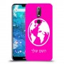עולם כיסוי מגן קשיח בעיצוב אישי עם השם שלך ל Nokia 7.1 יחידה אחת סקרין מובייל