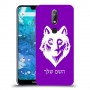 זאב כיסוי מגן קשיח בעיצוב אישי עם השם שלך ל Nokia 7.1 יחידה אחת סקרין מובייל