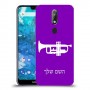 חצוצרה כיסוי מגן קשיח בעיצוב אישי עם השם שלך ל Nokia 7.1 יחידה אחת סקרין מובייל