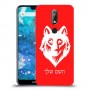 זאב כיסוי מגן קשיח בעיצוב אישי עם השם שלך ל Nokia 7.1 יחידה אחת סקרין מובייל