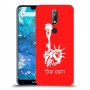 פסל החירות כיסוי מגן קשיח בעיצוב אישי עם השם שלך ל Nokia 7.1 יחידה אחת סקרין מובייל