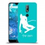 סקִי כיסוי מגן קשיח בעיצוב אישי עם השם שלך ל Nokia 7.1 יחידה אחת סקרין מובייל