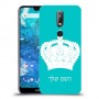 כתר מלכותי כיסוי מגן קשיח בעיצוב אישי עם השם שלך ל Nokia 7.1 יחידה אחת סקרין מובייל