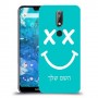 סמיילי כיסוי מגן קשיח בעיצוב אישי עם השם שלך ל Nokia 7.1 יחידה אחת סקרין מובייל