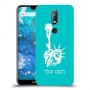 פסל החירות כיסוי מגן קשיח בעיצוב אישי עם השם שלך ל Nokia 7.1 יחידה אחת סקרין מובייל