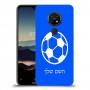 כדורגל - כדור כיסוי מגן קשיח בעיצוב אישי עם השם שלך ל Nokia 7.2 יחידה אחת סקרין מובייל