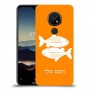 דגים כיסוי מגן קשיח בעיצוב אישי עם השם שלך ל Nokia 7.2 יחידה אחת סקרין מובייל
