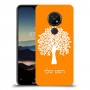 עץ כיסוי מגן קשיח בעיצוב אישי עם השם שלך ל Nokia 7.2 יחידה אחת סקרין מובייל