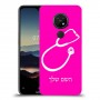 רופא סטטוסקופ כיסוי מגן קשיח בעיצוב אישי עם השם שלך ל Nokia 7.2 יחידה אחת סקרין מובייל