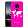 מפת העולם כיסוי מגן קשיח בעיצוב אישי עם השם שלך ל Nokia 7.2 יחידה אחת סקרין מובייל