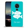 דגים כיסוי מגן קשיח בעיצוב אישי עם השם שלך ל Nokia 7.2 יחידה אחת סקרין מובייל