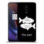 דגים כיסוי מגן קשיח בעיצוב אישי עם השם שלך ל OnePlus 6T יחידה אחת סקרין מובייל