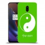 סמל יינג יאנג - סין כיסוי מגן קשיח בעיצוב אישי עם השם שלך ל OnePlus 6T יחידה אחת סקרין מובייל
