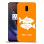 דגים כיסוי מגן קשיח בעיצוב אישי עם השם שלך ל OnePlus 6T יחידה אחת סקרין מובייל